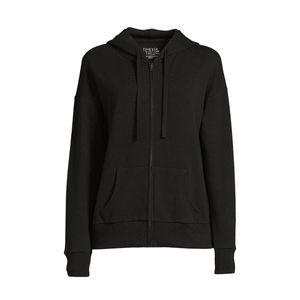 Black soft black zip up hoodie